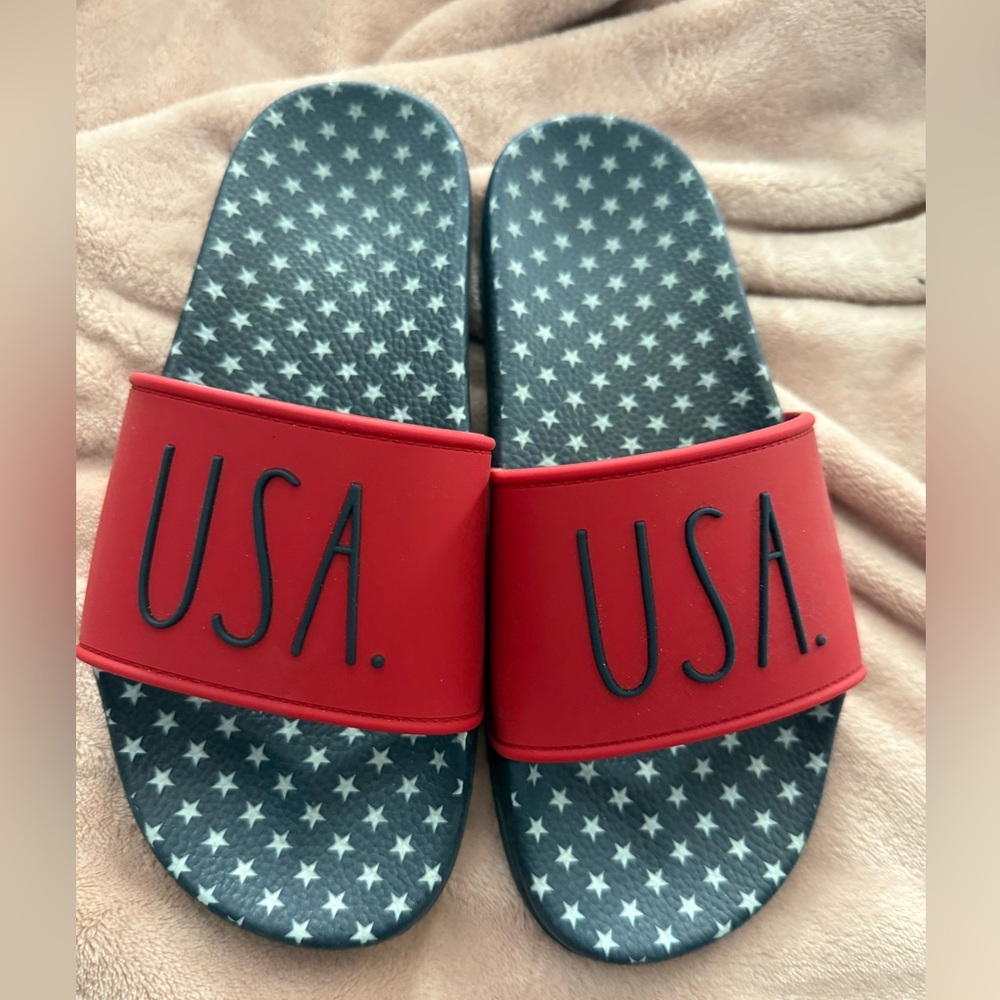 Rae Dunn USA slides sandals